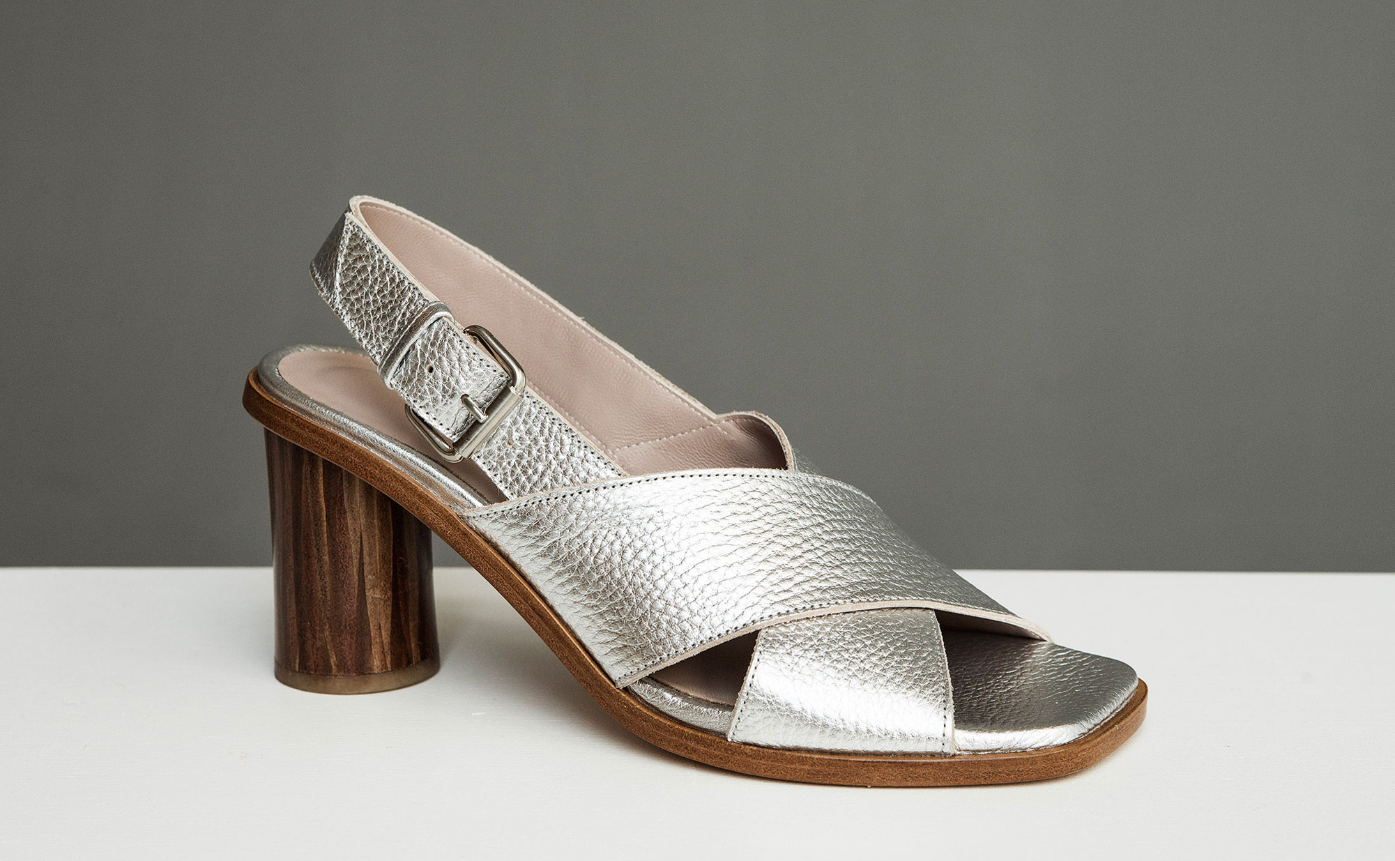 Dorotea sandalia de tacón alto Jazz plateado ss17