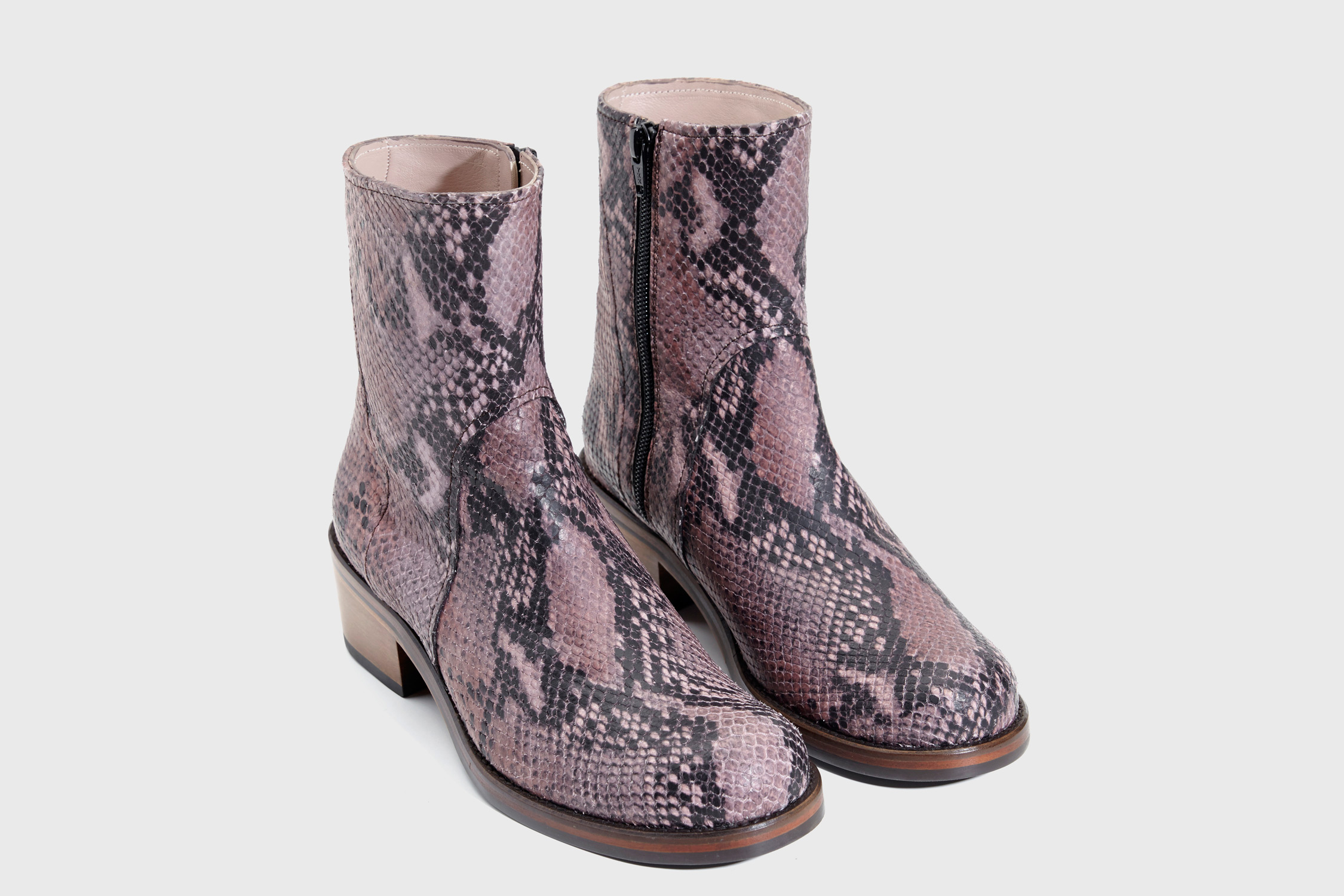Dorotea botín Elena pitone rosa fw17 par