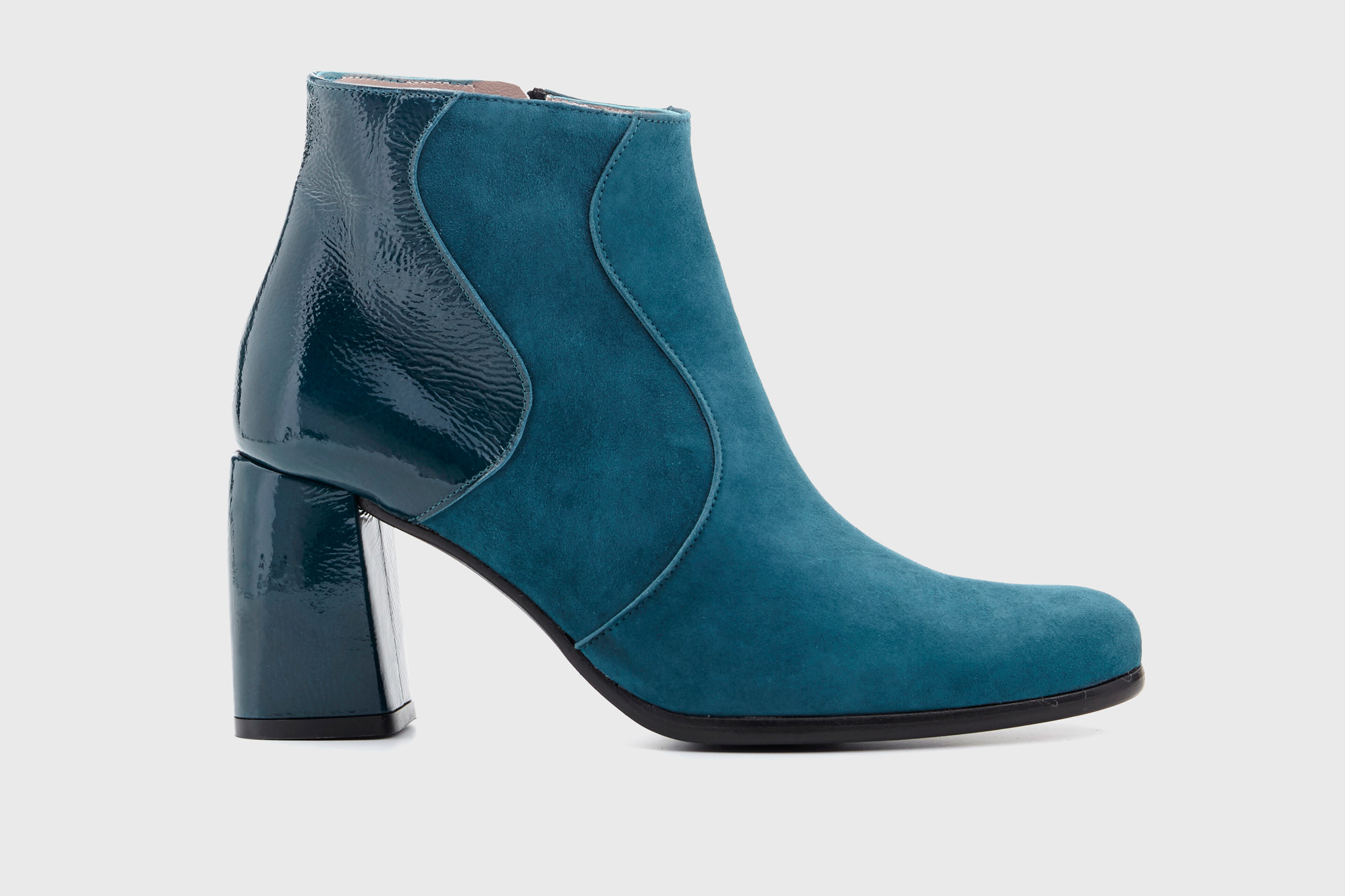 Dorotea botín de tacón alto Ruby azul lago fw17 perfil