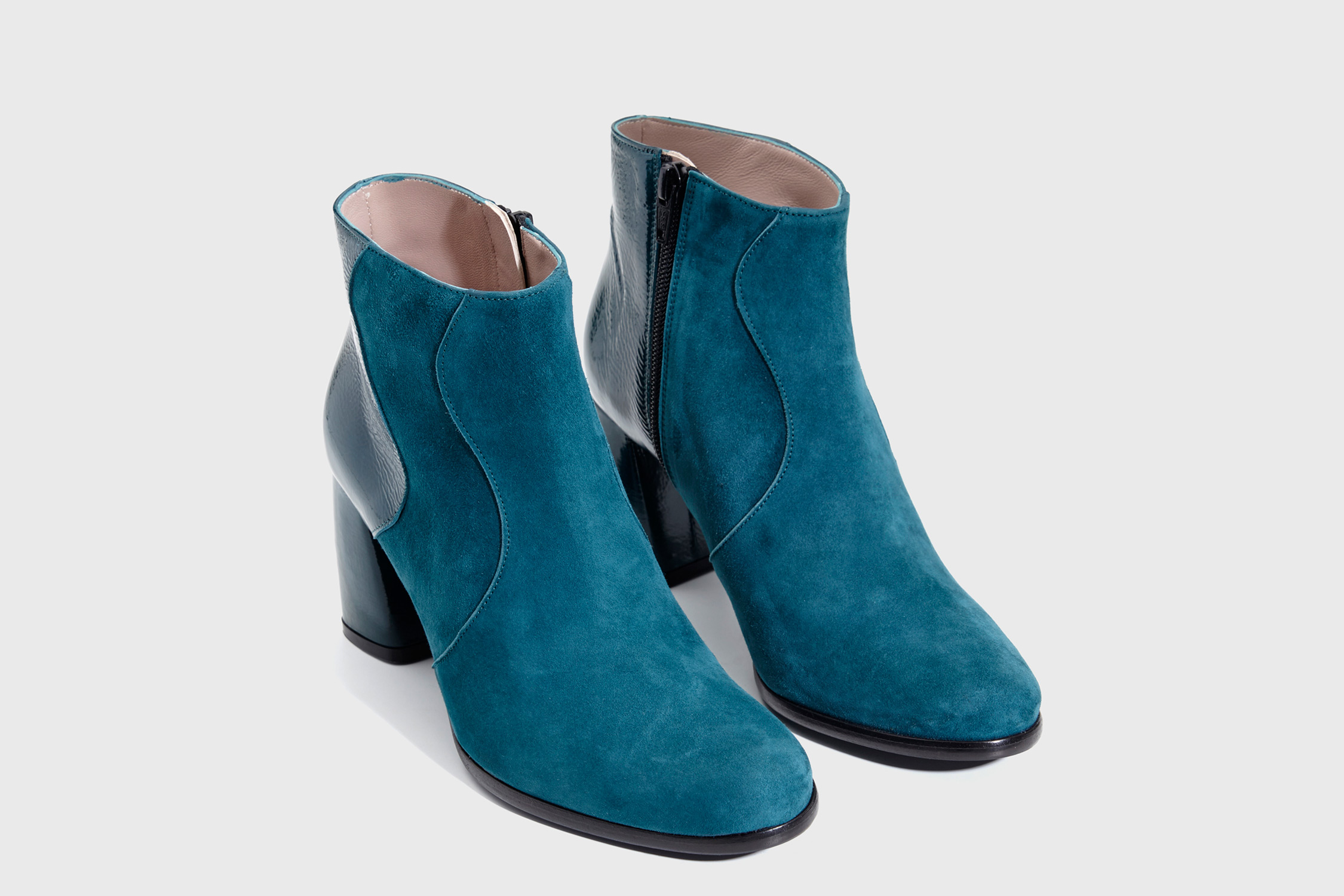 Dorotea botín de tacón alto Ruby azul lago fw17 par