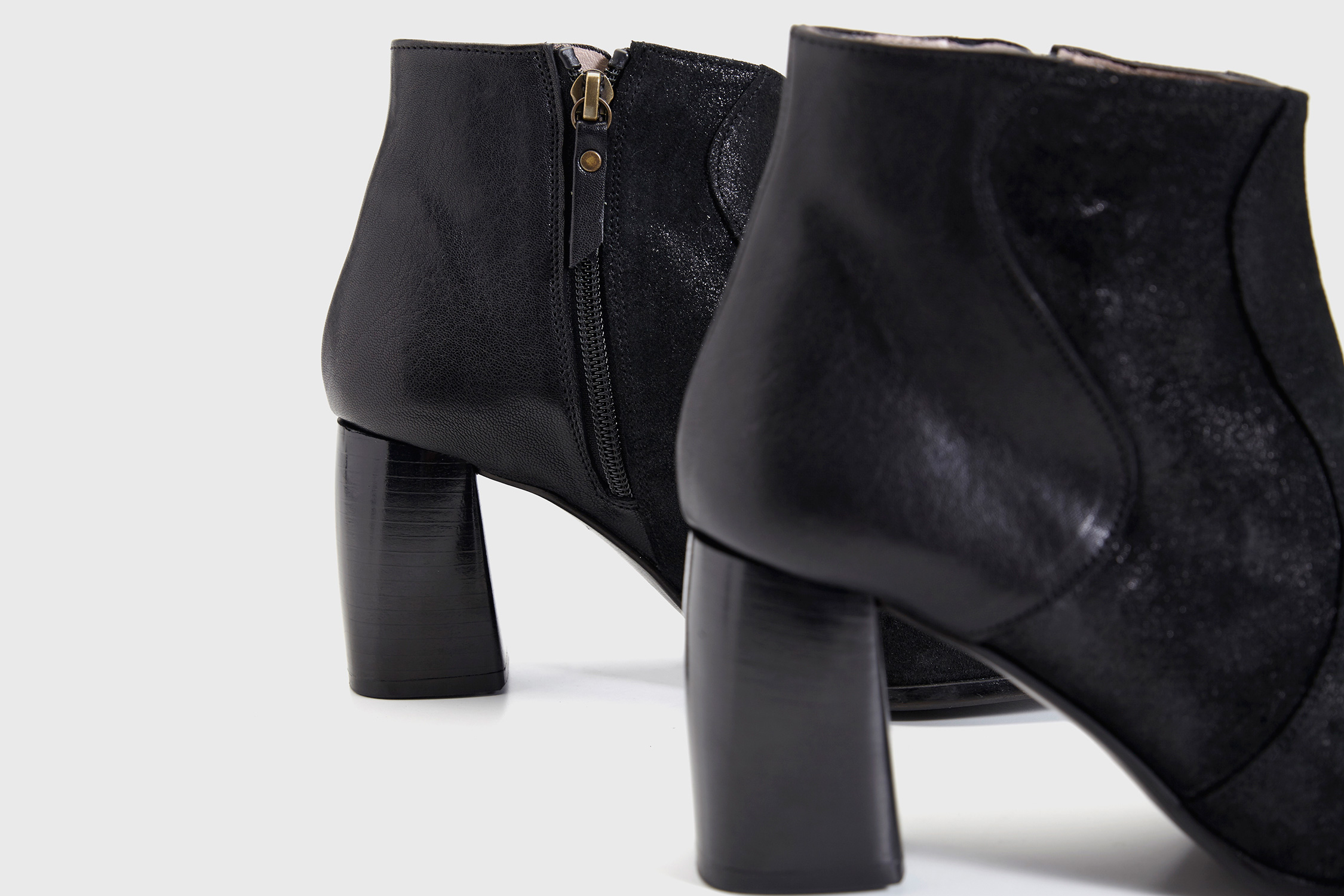 Dorotea botín de tacón alto Ruby negro fw18 detalle