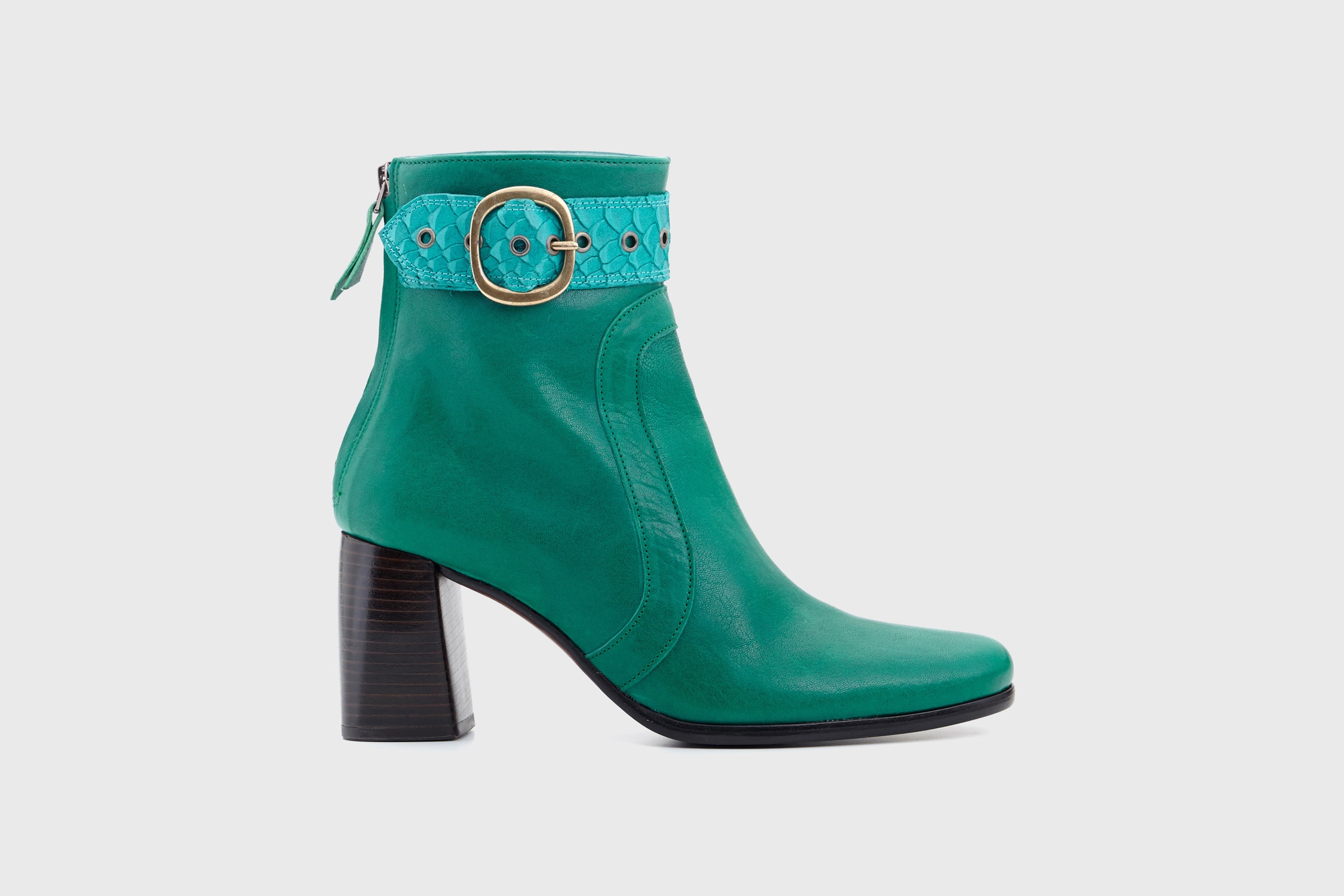 Dorotea botín de tacón alto Norah verde fw18 perfil