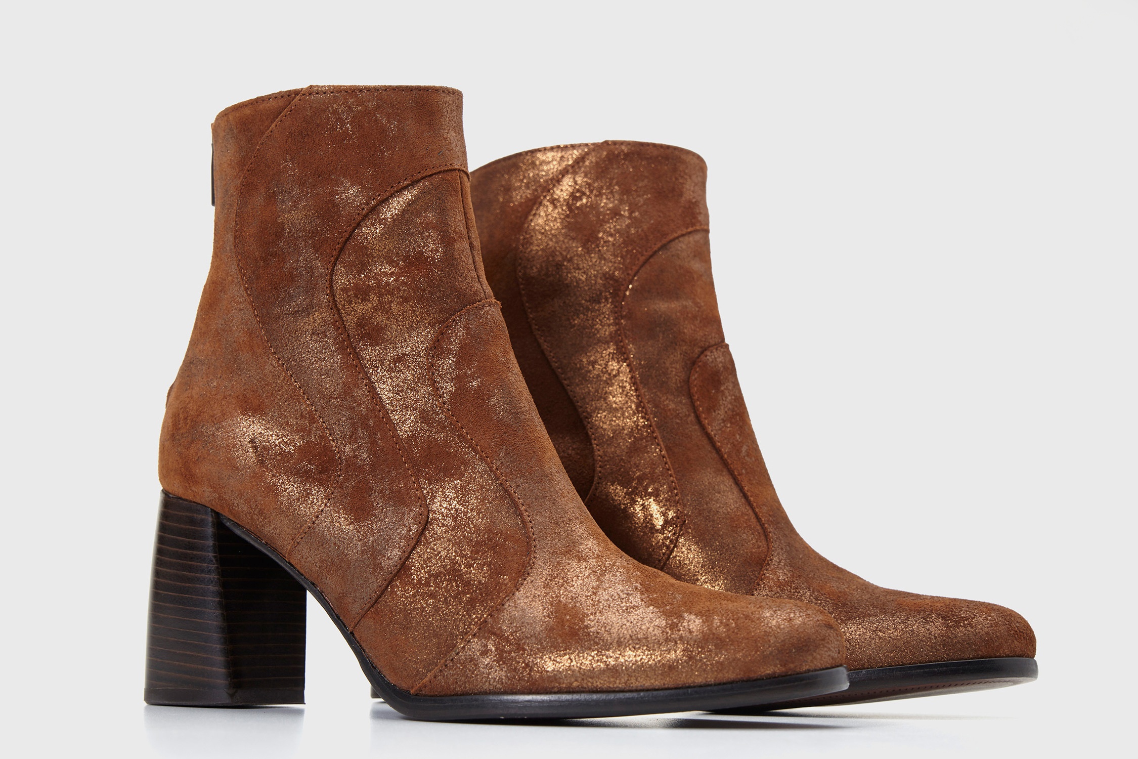 Dorotea botín de tacón alto Joy bronce fw18 detalle