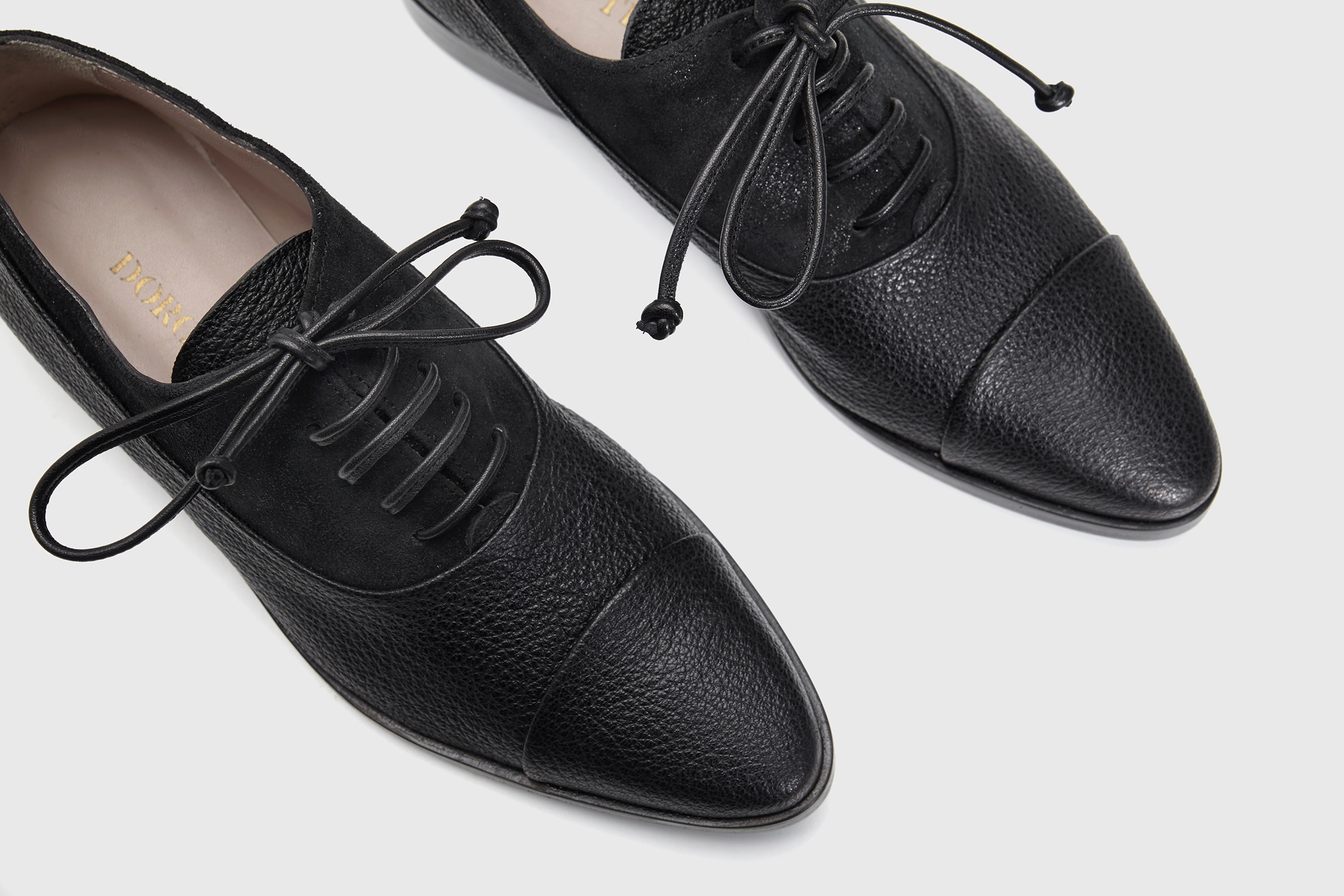 Dorotea Dorotea zapato de cordones Billie negro fw17 detalle